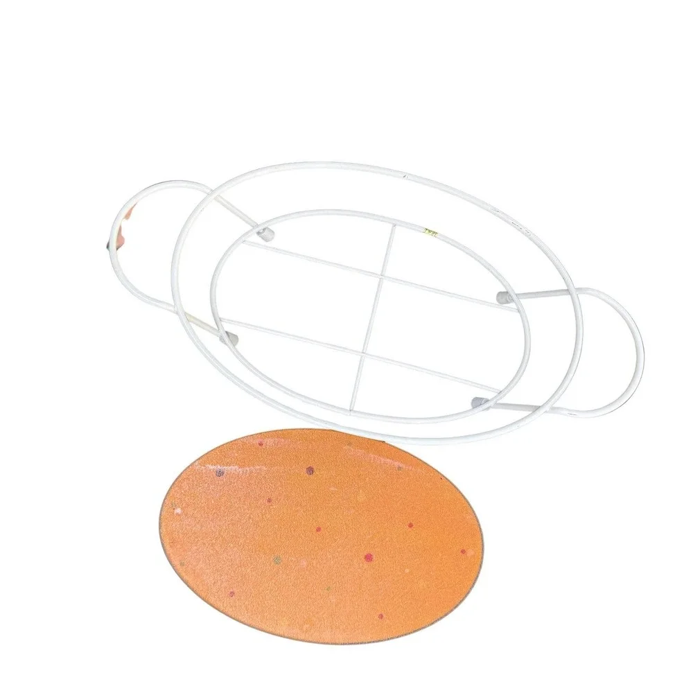 Temp-Tations By Tara Polka Dot Spice Oval Casserole Lid Stand Orange 2.5 Qt